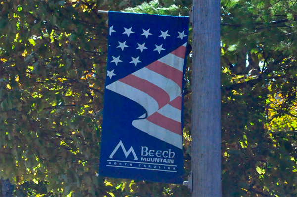 Beech Mountain sign on pole